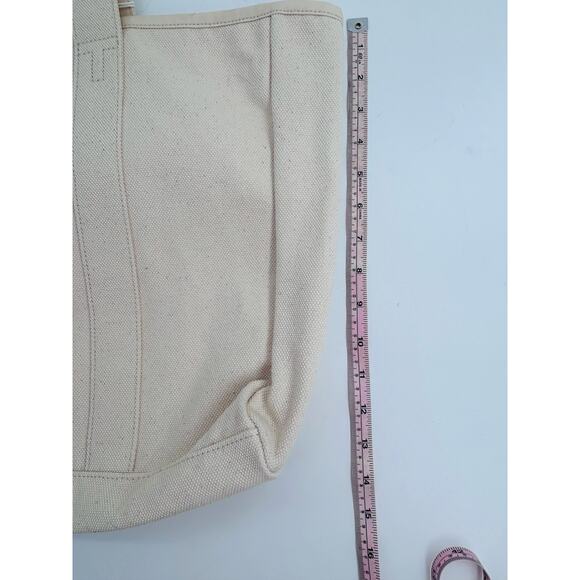 NWT Tory Burch Ivory Large Canvas Tote #156475 - Picture 10 of 11